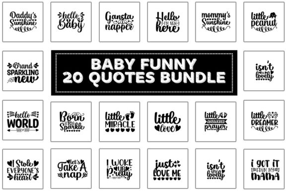 Baby Funny Mega Svg Bundle for Graphics and Crafts
