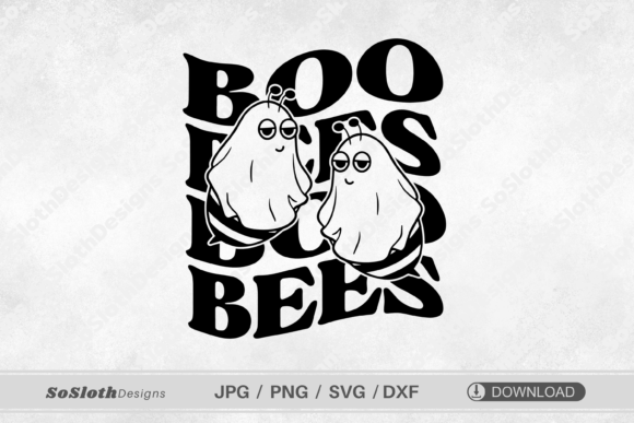 Boo Bees Svg, Funny Halloween Svg for Graphics and Crafts
