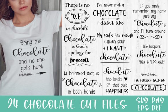 Chocolate SVG Funny Quotes for Graphics and Crafts