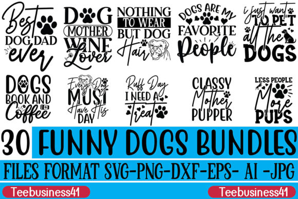 Funny Dogs Svg Design Bundle for Graphics and Crafts