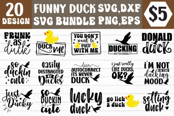 Funny Duck Svg Bundle: Graphics and Crafts for Playful Branding