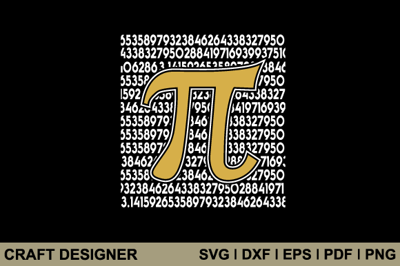 Funny Pi Svg Printable Cut File for Graphics and Crafts