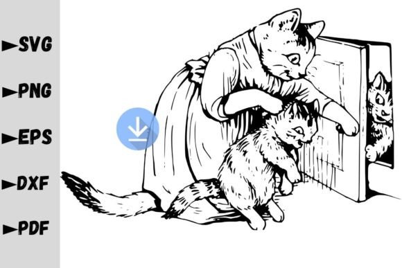 Mama Cat and Funny Kittens SVG: A Graphics Review for Crafts