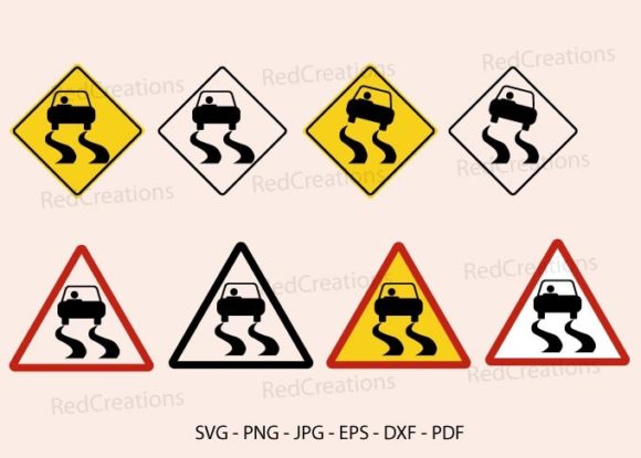 Slippery when Wet Road Svg, Funny Car Graphics and Crafts