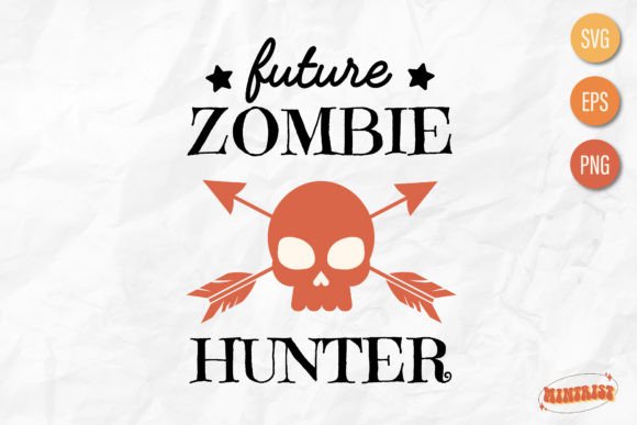 Zombie Hunter Funny Halloween SVG Design for Graphics and Crafts